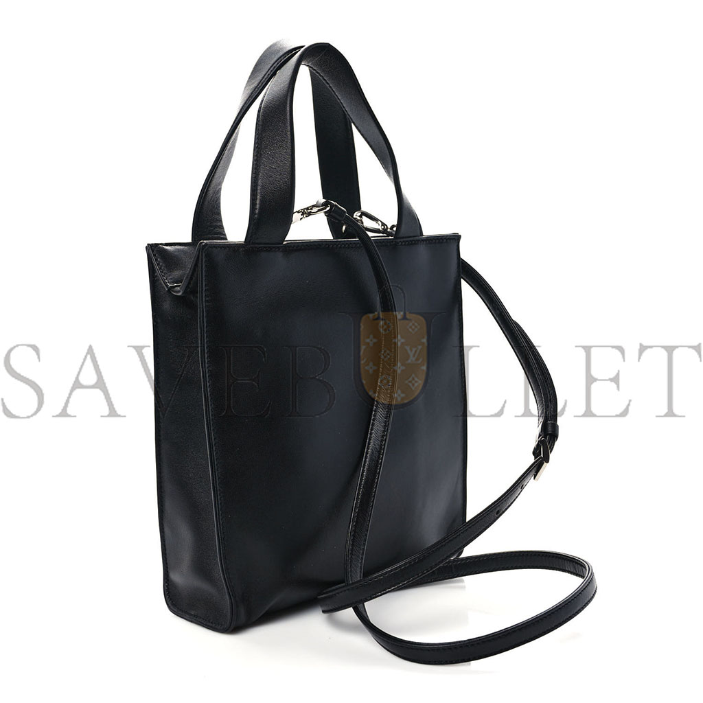 PRADA VITELLO DAINO MINI POCKET TOTE BLACK (19*17*10cm)