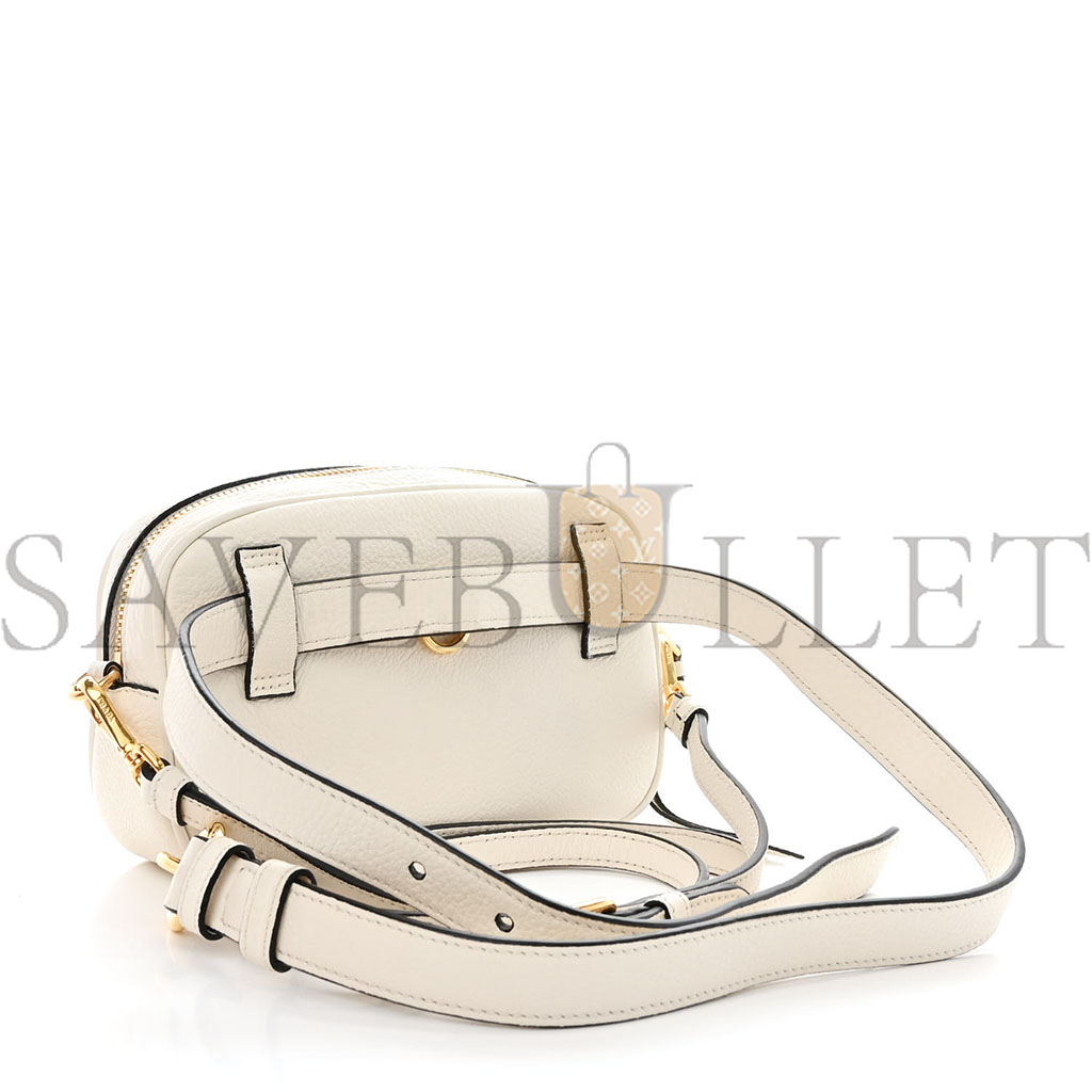 PRADA VITELLO DAINO CAMERA CROSSBODY BIANCO (19*12*2cm)