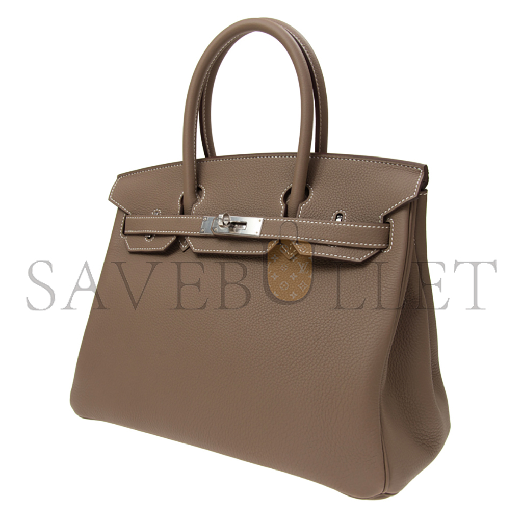 HERMES BIRKIN 30 ELEPHANT GREY HANDBAG BK3018TGSS (30*23*15cm)