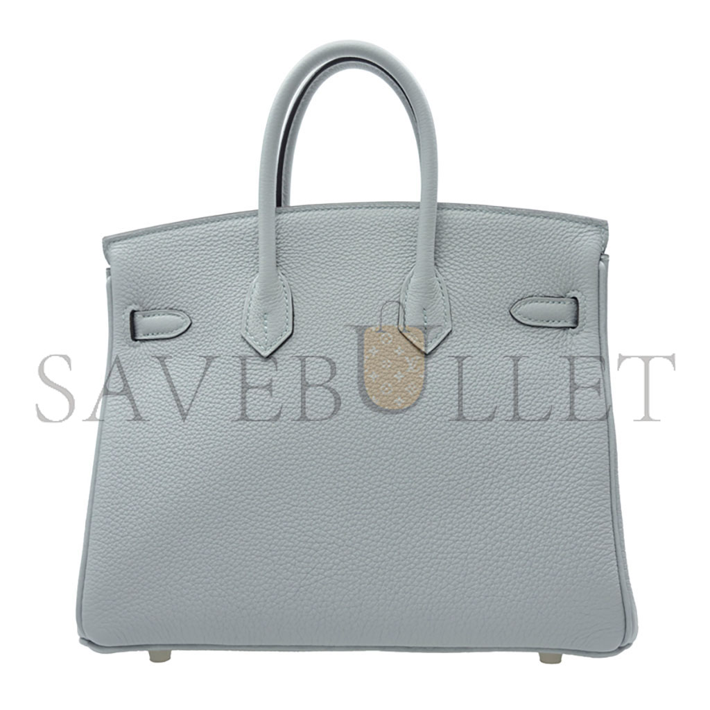 HERMES BIRKIN 30 TOGO LEATHER PEARL GREY SILVER BUCKLE BAG H028369CK08 (30*23*15cm)