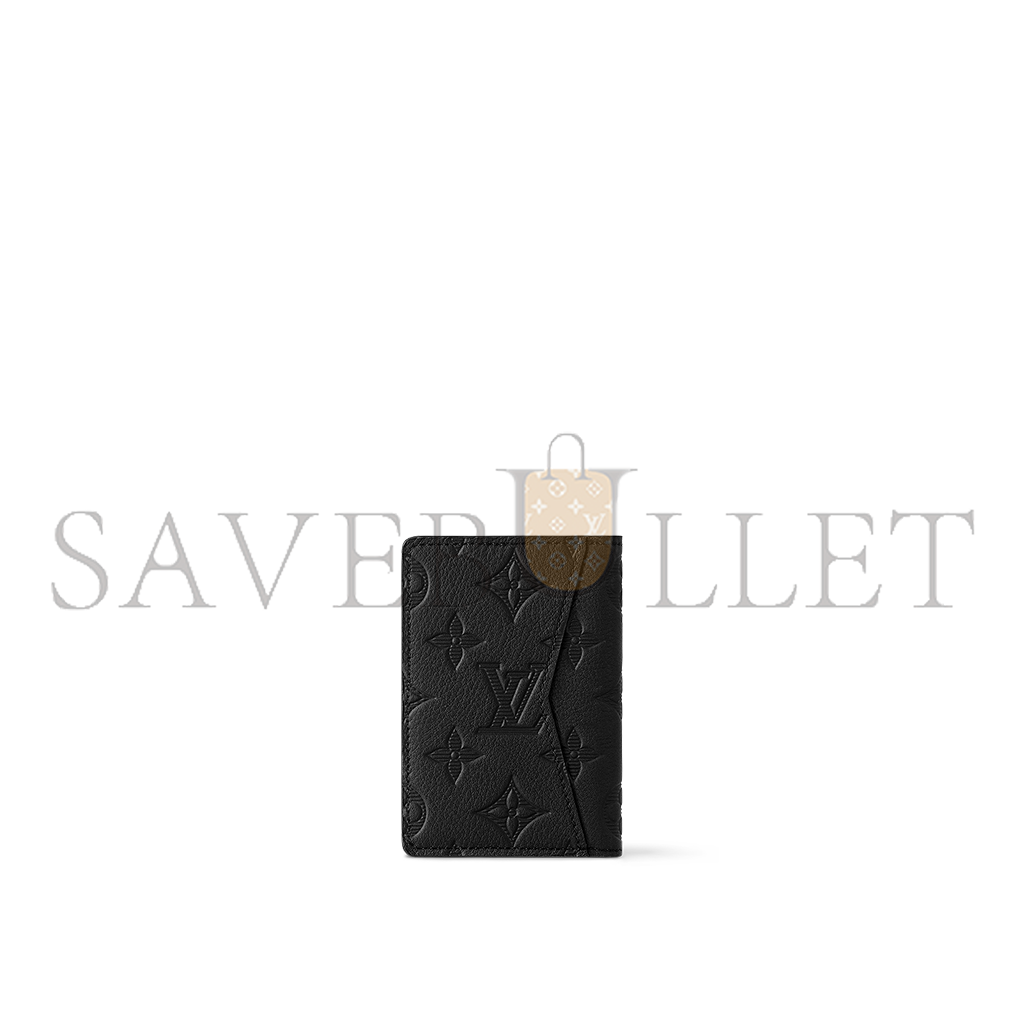 LOUIS VUITTON MONOGRAM SHADOW CALFSKIN POCKET ORGANIZER M62899 (11*7.5*1 cm)