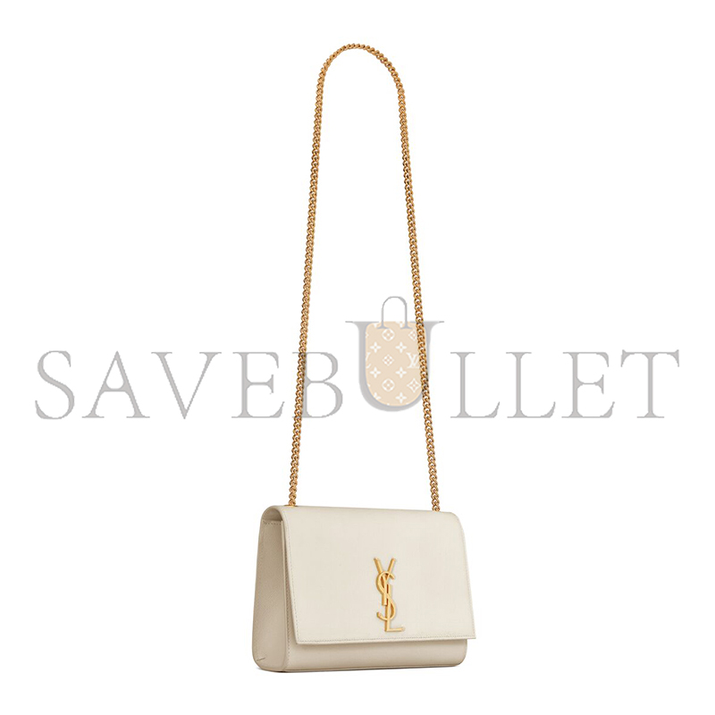 YSL KATE MEDIUM IN GRAIN DE POUDRE EMBOSSED LEATHER 364021BOW0J9207 (24*14.5*5.5cm)
