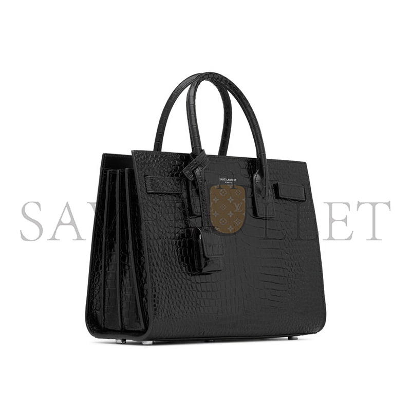 YSL SAC DE JOUR IN CROCODILE-EMBOSSED LEATHER-BABY 421863DND1N1000 (26*20.5*12.5cm)