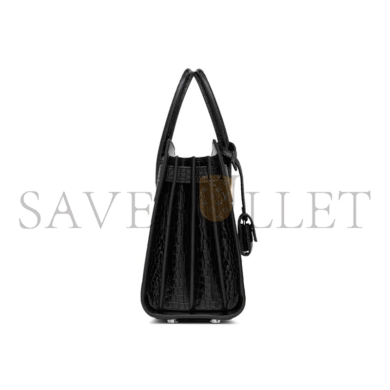 YSL SAC DE JOUR IN CROCODILE-EMBOSSED LEATHER-BABY 421863DND1N1000 (26*20.5*12.5cm)