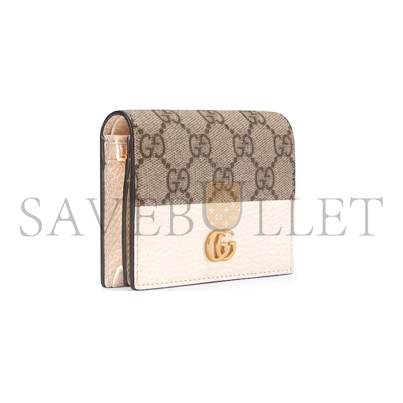 GUCCI GG MARMONT BI-COLOUR CARD CASE WALLET ‎65861017WAG9096 (11*8.5*3cm)