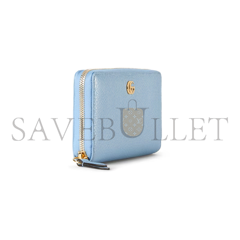 GUCCI BI-COLOR GG MARMONT ZIP AROUND WALLET 456117CAO2G4941 (19*10.5*2cm)