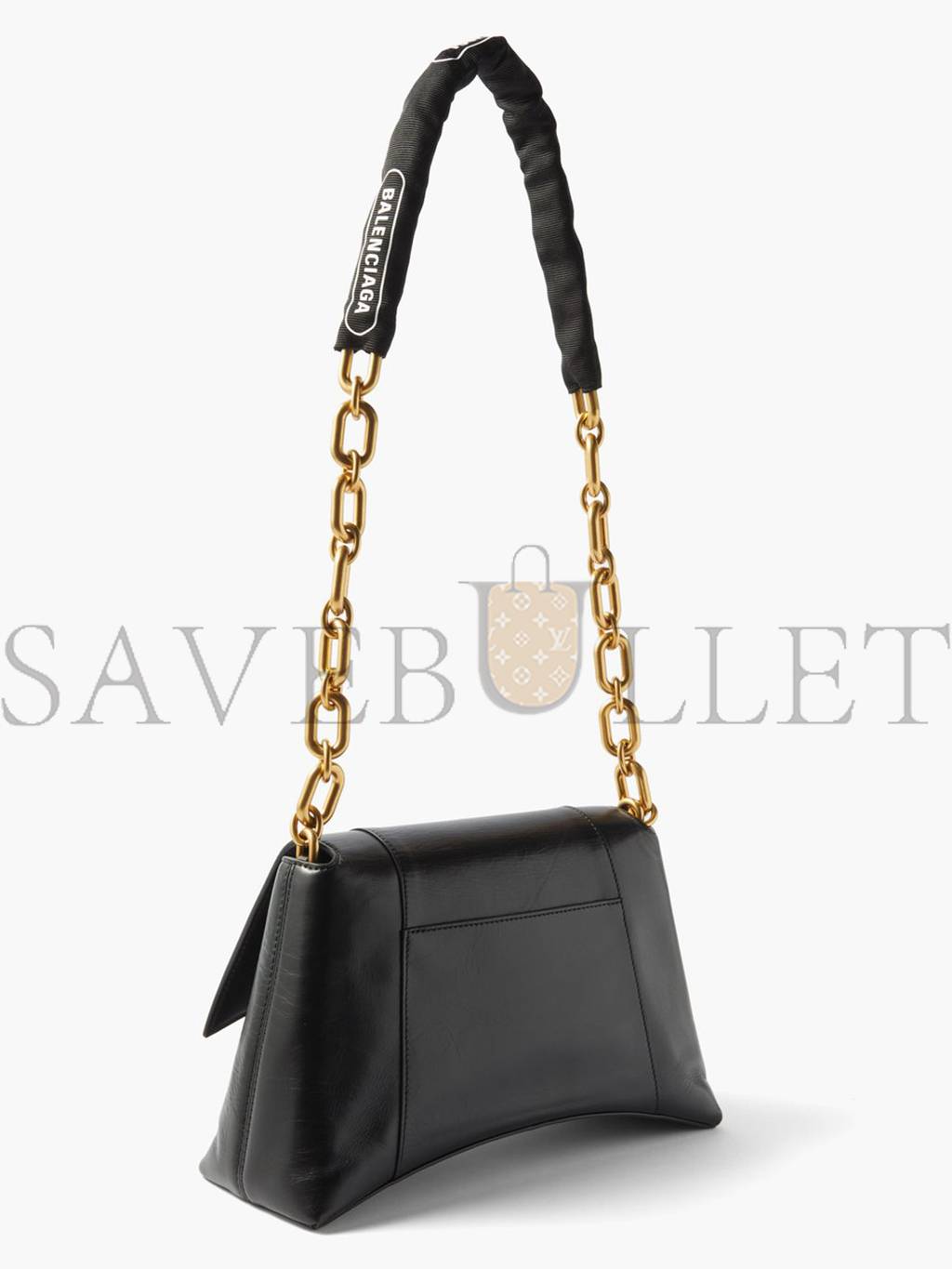 BALENCIAGA BLACK DOWNTOWN S CHAIN-HANDLE LEATHER SHOULDER BAG MATCHESFASHION US (28.5*17.5*10.1cm)