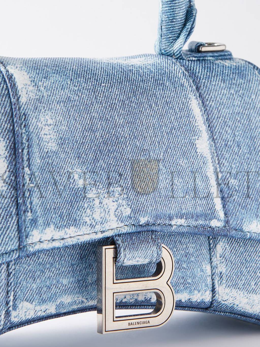 BALENCIAGA BLUE HOURGLASS XS DENIM HANDBAG MATCHESFASHION US (19*12.1*7.6cm)