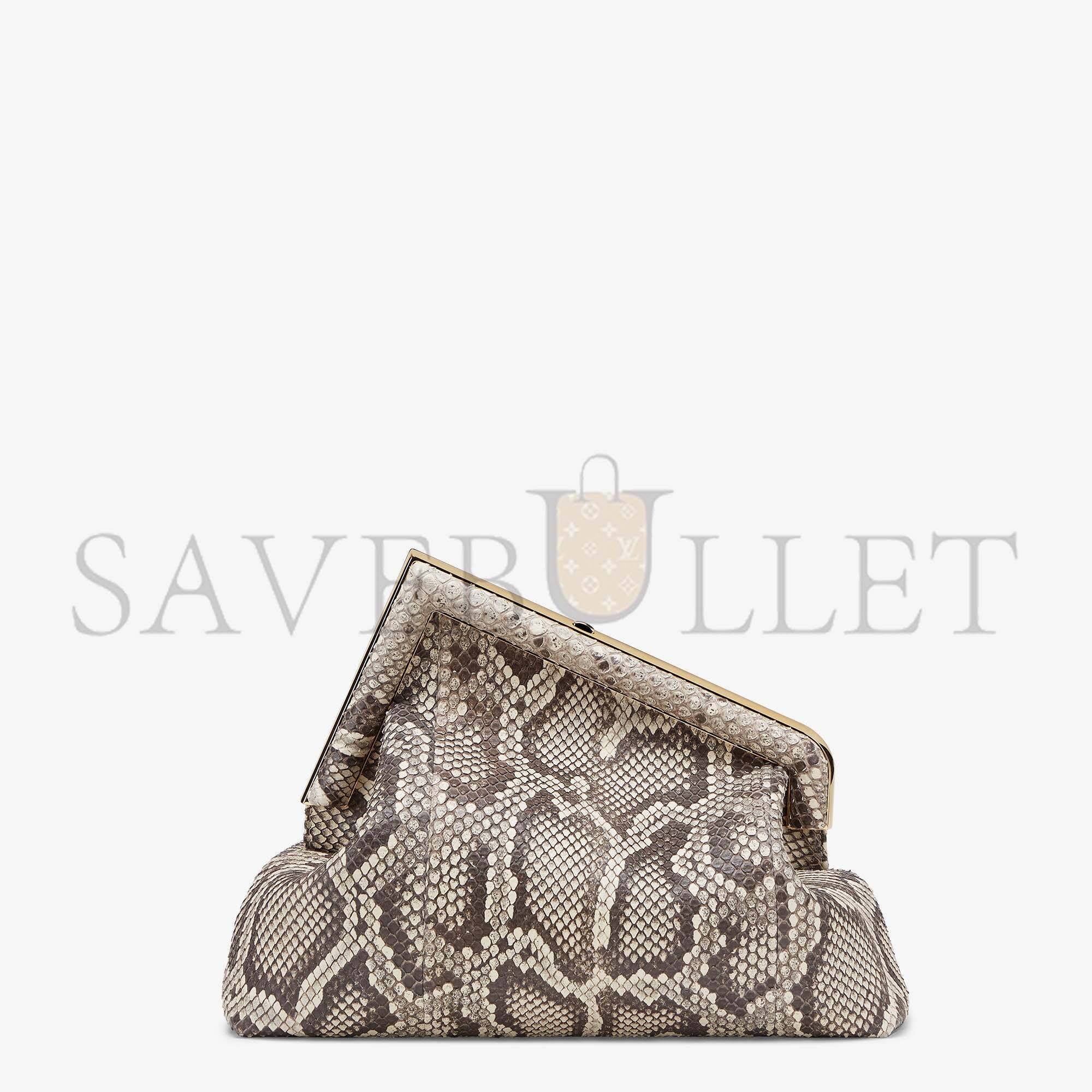 FENDI FIRST MEDIUM - WHITE PYTHON LEATHER BAG 8BP127AH97F1FEH (32.5*23.5*15cm)