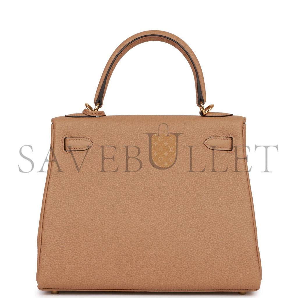 HERMES KELLY RETOURNE 25 CHAI TOGO GOLD HARDWARE HANDMADE (25*17*7cm)