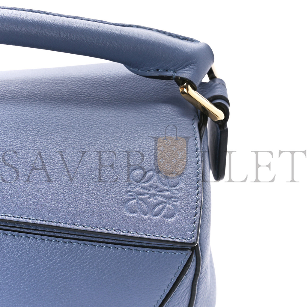 LOEWE CALFSKIN MEDIUM PUZZLE BAG BLUE (29*19.5*14cm)