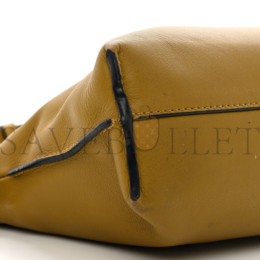 LOEWE CALFSKIN MINI FLAMENCO KNOT CLUTCH OCHRE (22*19*7cm)