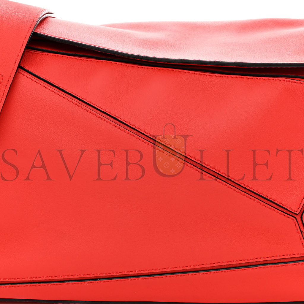 LOEWE CALFSKIN MEDIUM PUZZLE BAG SCARLET (28*18*12cm)