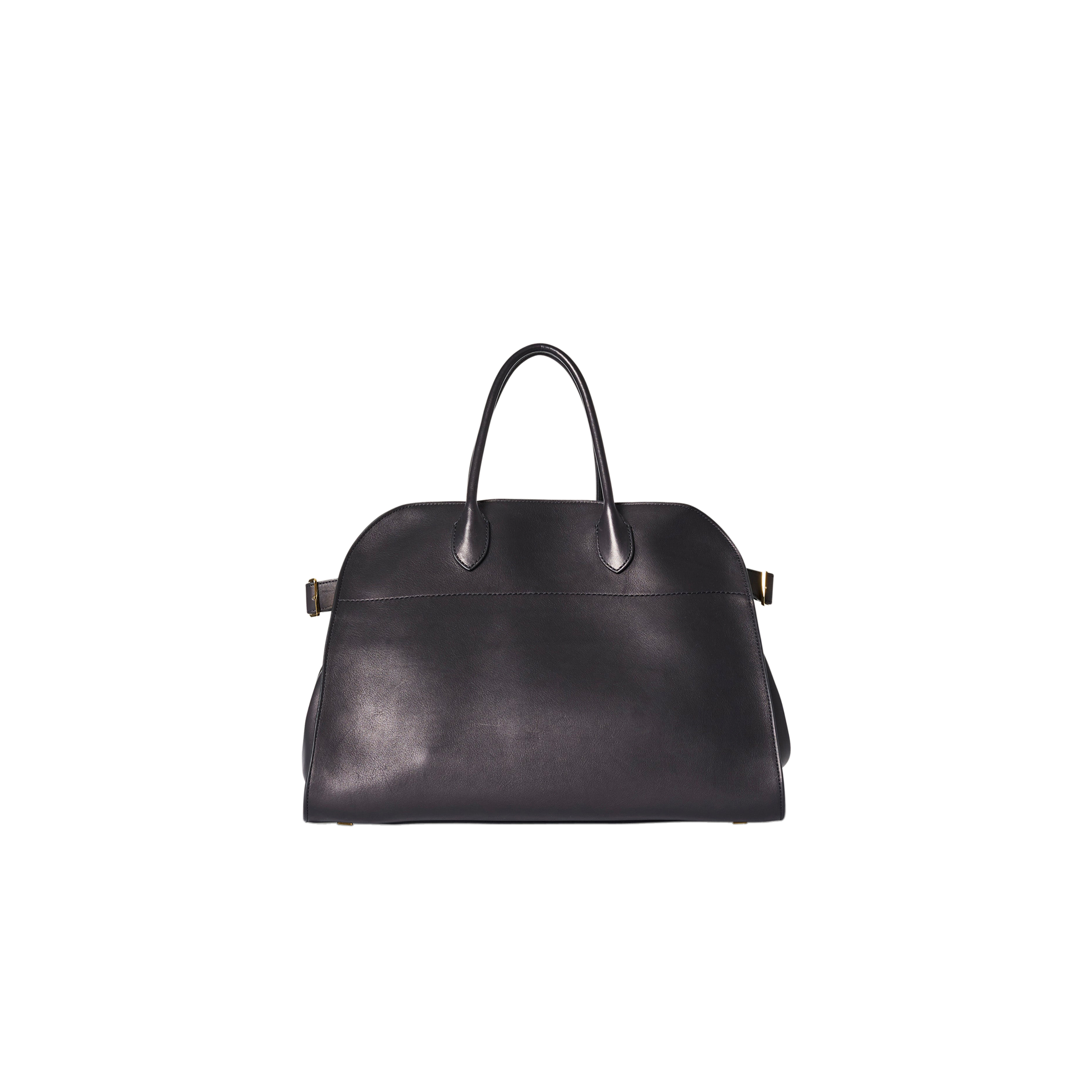 THE ROW SOFT MARGAUX 17 BAG IN LEATHER BLACK W1254L72BLSG (43*30*25cm)