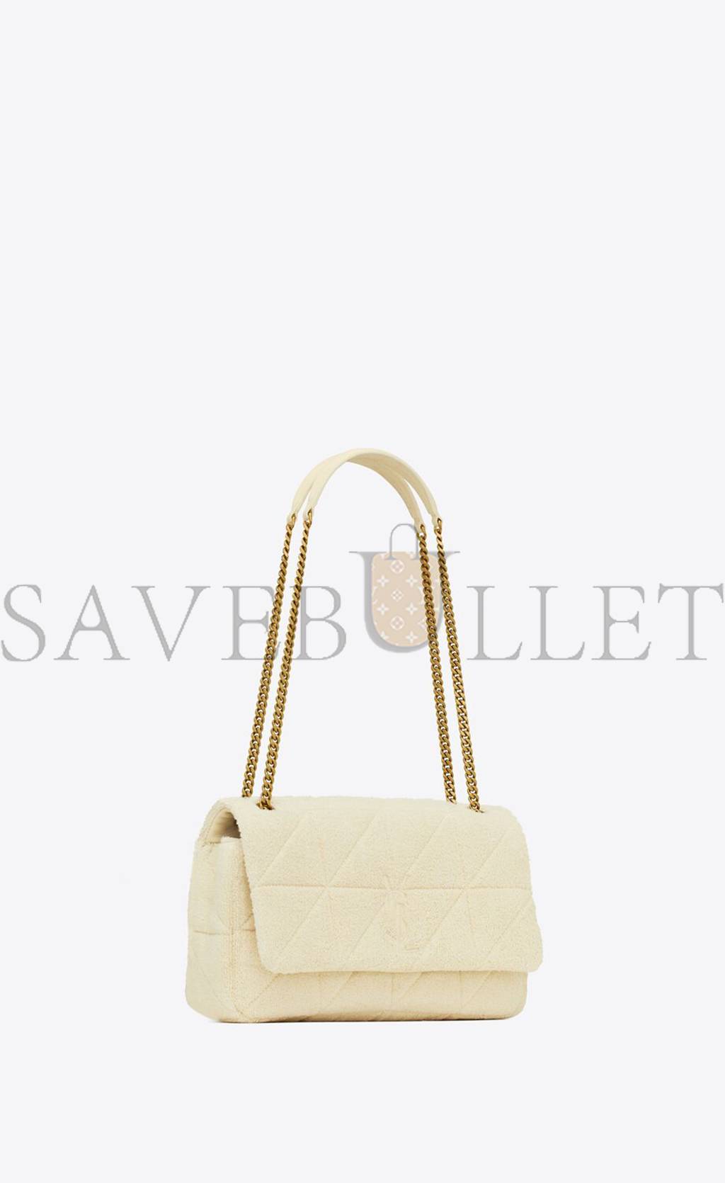 YSL JAMIE MEDIUM CHAIN BAG IN TERRY CLOTH 735035FABKT9381 (24*15.5*6.5cm)