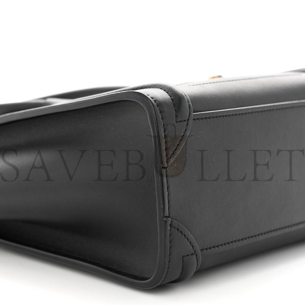 CELINE SMOOTH CALFSKIN NANO LUGGAGE BLACK (20*20*10cm)