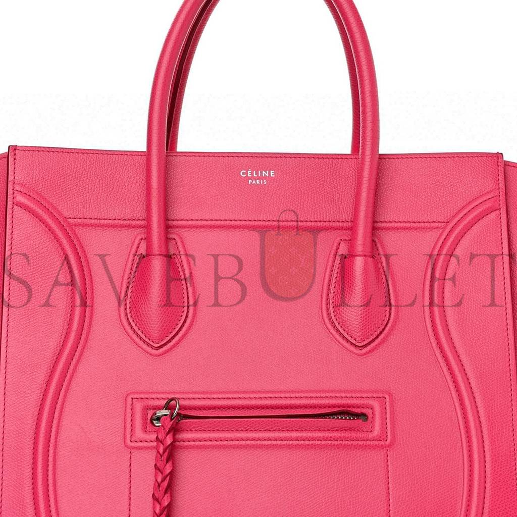 CELINE GRAINED CALFSKIN MEDIUM PHANTOM LUGGAGE FUCHSIA (30*27*25cm)