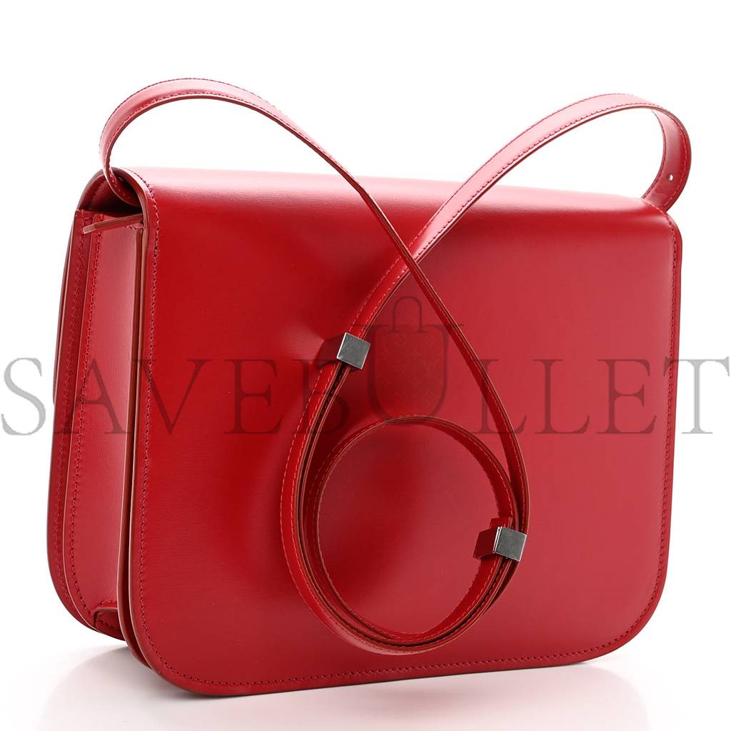 CELINE BOX CALFSKIN MEDIUM CLASSIC BOX FLAP BAG RED (23*18*6cm)