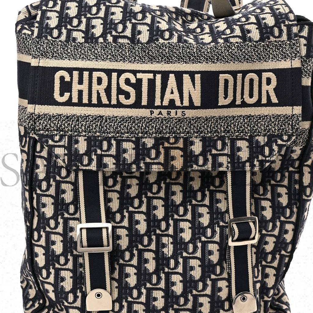 DIOR OBLIQUE BACKPACK BLUE WHITE (36*28*11.4cm)