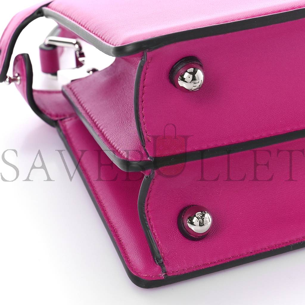 FENDI SHINY NAPPA PETITE PEEKABOO I SEE U SATCHEL MAGENTA (20*15*11cm)